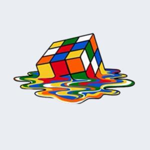 Melting Rubik's Cube Youth/Teen Tee Design