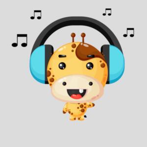 Musical Giraffe Toddler Tee Design