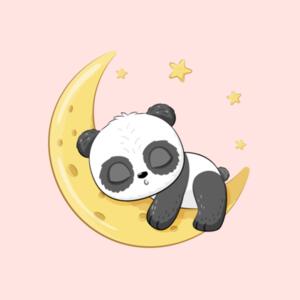 Sleeping Panda Short Sleeved baby Onesie Design