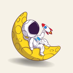 Astronaut Short Sleeved Baby Onsie Design