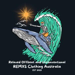 REMXS Surfing Whale Staple Tee Design