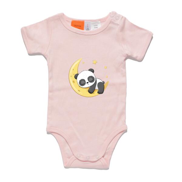 Sleeping Panda Short Sleeved baby Onesie Thumbnail