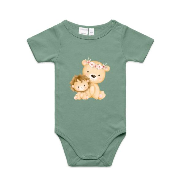 Lion Short Sleeved Baby Onsie Thumbnail