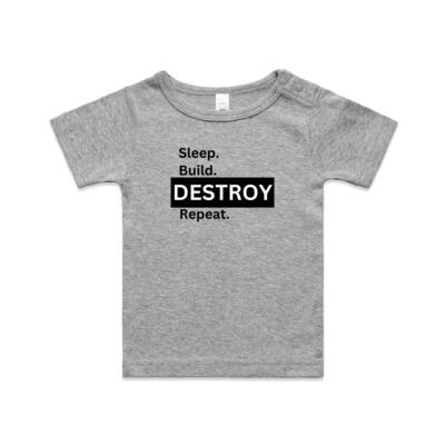 Sleep, Build, Destroy, Repeat Infant Baby Tee Thumbnail